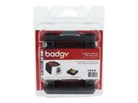 Badgy Full kit - färg (cyan, magenta, gul, svart, överlägg) - färgbandskassett/PVC-kortsats