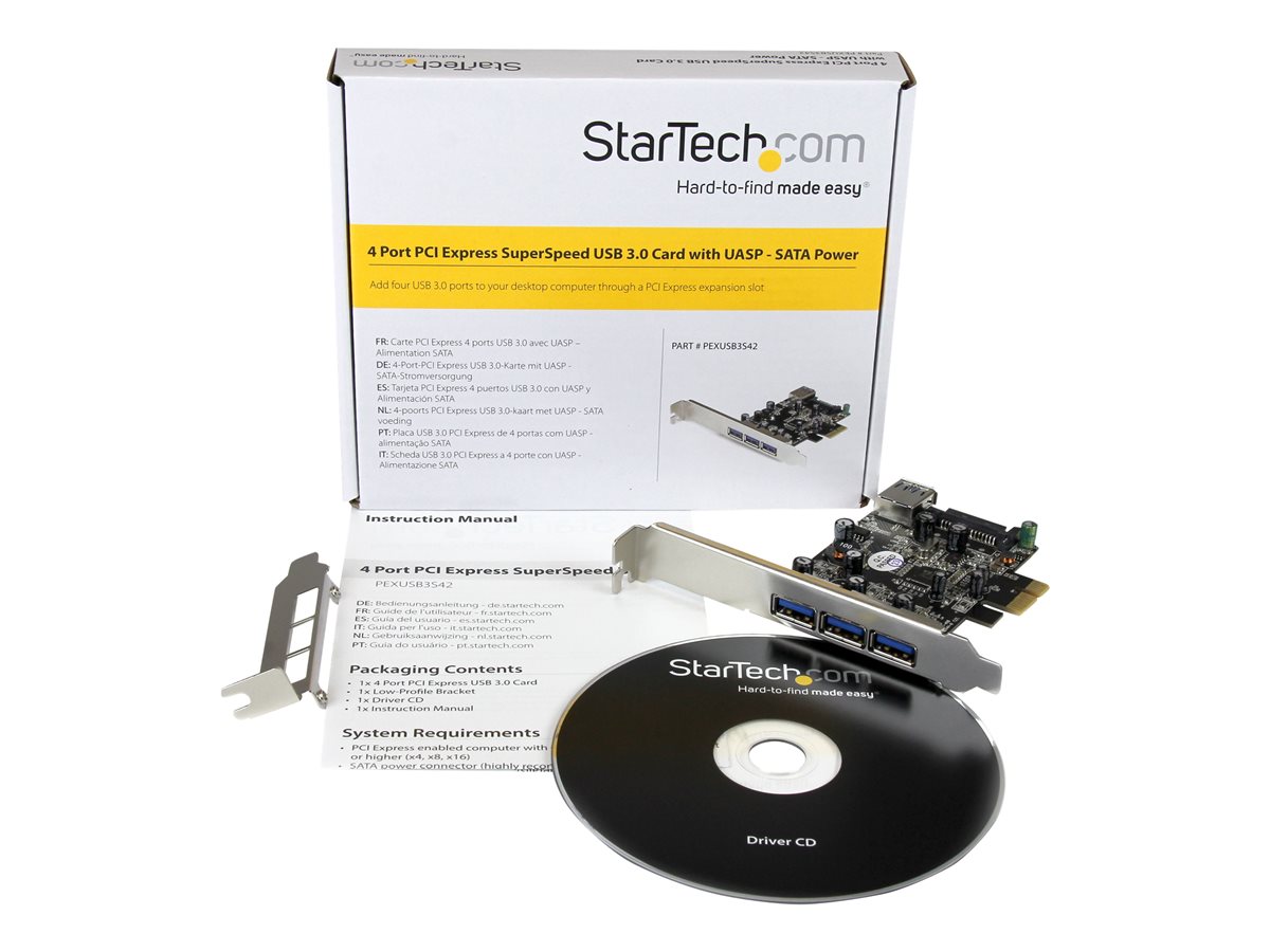 STARTECH 4 Port PCI Express USB 3.0 Card - 3+1 – foto 5