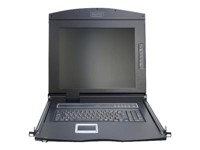 DIGITUS Modulare Konsole 17TFT,8-Port KVM&Touchpad,Deutschl - DS-72210-2GE