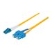 Intellinet Fiber Optic Patch Cable, OS2, LC/SC, 10m, Yellow, Duplex, Single-Mode, 9/125 µm, LSZH, Fibre, Lifetime Warranty, Polybag