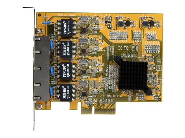 Image of StarTech.com 4 Port Gigabit NIC PCIe Network Card - Quad Port Adapter (ST1000SPEX43) - network adapter - PCIe - Gigabit Ethernet x 4
