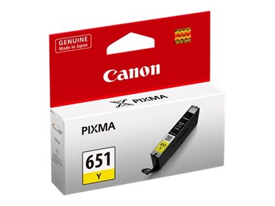Canon CLI-651Y yellow original ink Product shot Left-angle 79150