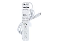 Leviton Power strip AC 125 V input: NEMA 5-20P output connectors: 4 (NEMA 5-20R) 7 f