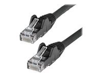 StarTech.com 7ft (2m) LSZH CAT6 Ethernet Cable, 10 Gigabit Snagless RJ45 100W PoE Patch Cord, CAT 6 10GbE UTP Network Cable w/Strain Relief, Black/Fluke Tested/ETL/Low Smoke Zero Halogen - Category 6, 24AWG (N6LPATCH7BK)
