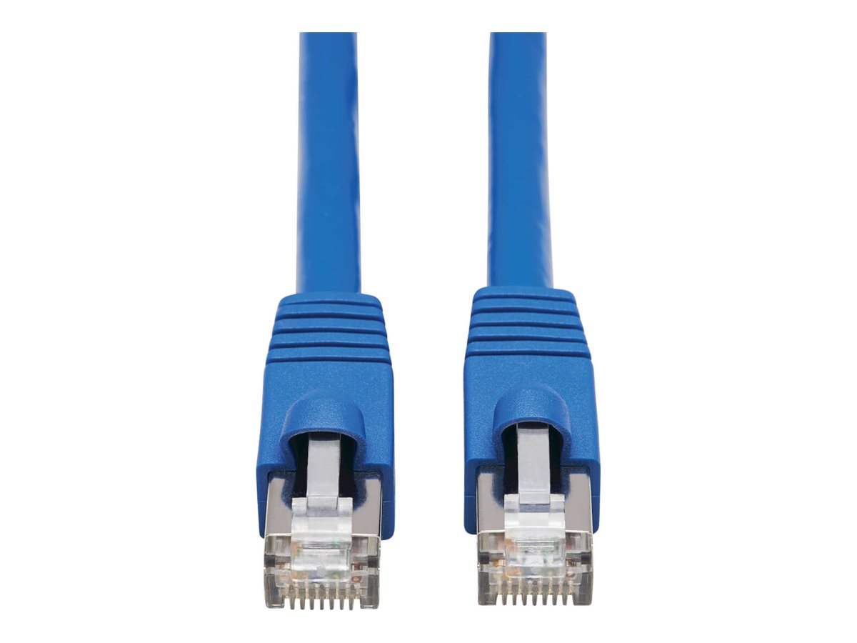 Eaton Tripp Lite Series Cat6a 10G Snagless F/UTP Ethernet Cable (RJ45 M/M), PoE, CMR-LP, Blue, 10 ft. (3.05 m)