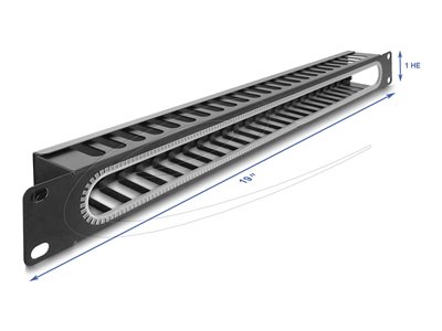 DELOCK 48,26cm 1 HE Kabelmanagement Rang Server-, Speicher- und USV-Zubehör