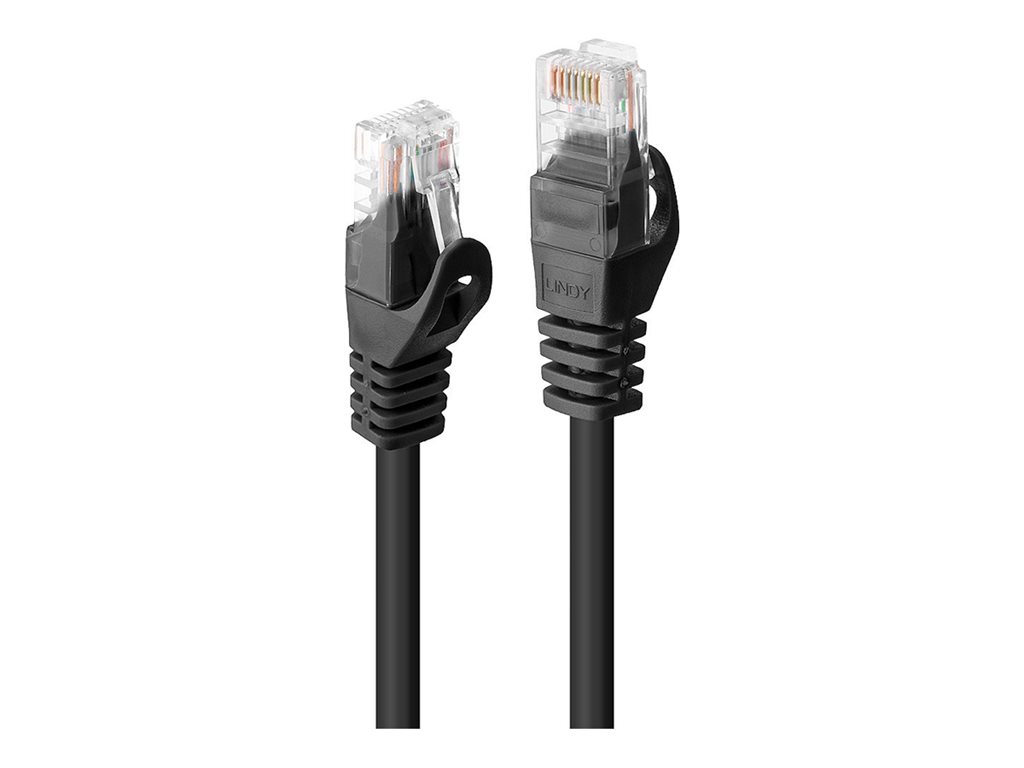 LINDY Basic Cat.6 U/UTP Cable Black 1m