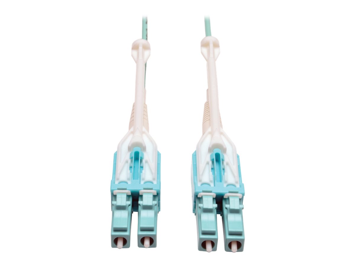 Tripp Lite 1M 10Gb 50/125 OM3 Fiber Cable Push/Pull Tabs LC/LC Aqua 1 Meter