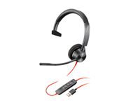 HP Poly Blackwire 3310-M - Blackwire 3300 series - headset - on-ear - wired - USB-C, 3.5 mm jack - black - Certified for Microsoft Teams