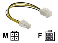 DeLOCK Effekt ATX12V 4-pin stik (male) - Effekt ATX12V 4-pin stik (female) 15cm Forlængerkabel til strøm