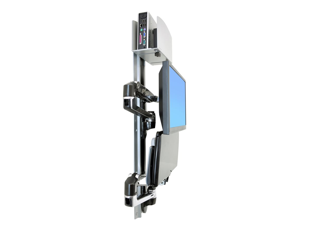 Ergotron LX Wall Mount System montážní sada - Technologie konstantní síly - pro LCD displej / klávesnice / myš / CPU - leštěný hliník – foto 2