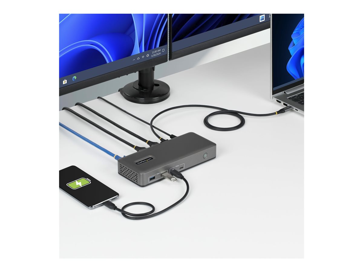 USB-C Dock 2x DP 4K60 1GbE 100W PD – foto 4
