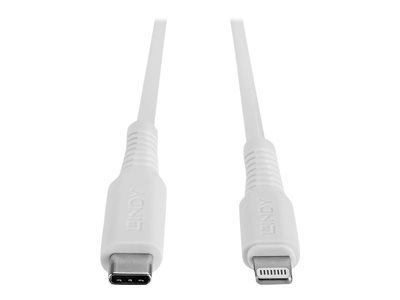 LINDY 3m USB C an Lightning Kabel, weiß - 31318