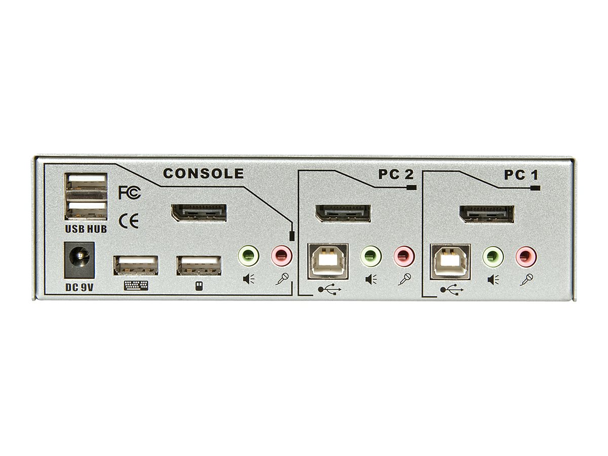Switch KVM DisplayPort 1.2, USB 2.0 & audio, 2 ports