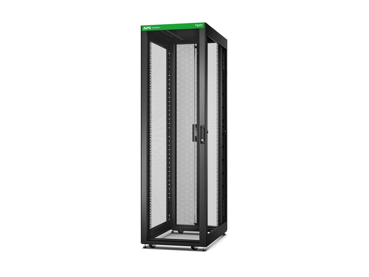 APC Easy Rack 42Ux600x1000 with Roof castors feet and 4 Brackets No Side panels Bottom black