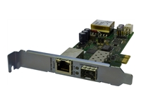 Lantronix N-GXE-POE-xx-01 Series - Adaptateur réseau - PCIe 2.1 profil bas - 1000Base-X x 1 + 1000Base-T (PoE+) x 1 