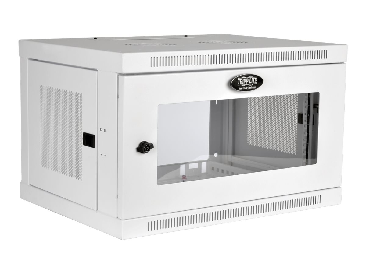 Tripp Lite 6U Wall Mount Rack Enclosure Server Cabinet White w/ Acrylic Glass Door