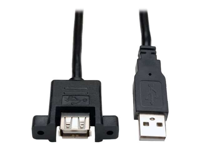 Eaton Tripp Lite Series 6 Inch Panel Mount USB 2.0 Extension Cable USB A to Panel Mount A Male/Female 6"