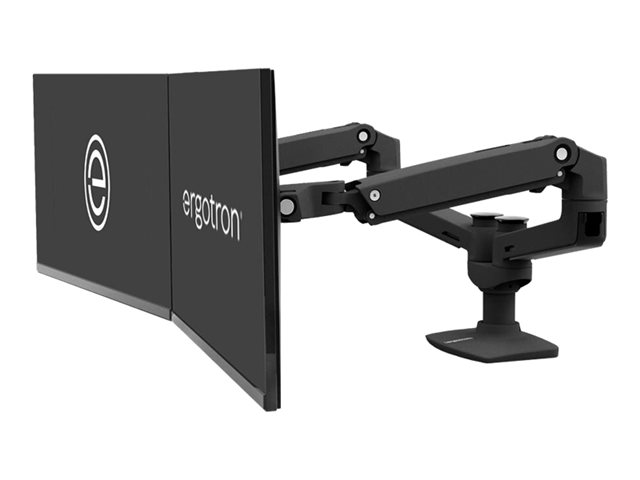 Ergotron Lx Dual Side By Side Arm Mounting Kit Patented Constant Force Technology For 2 Lcd Displays Matte Black
