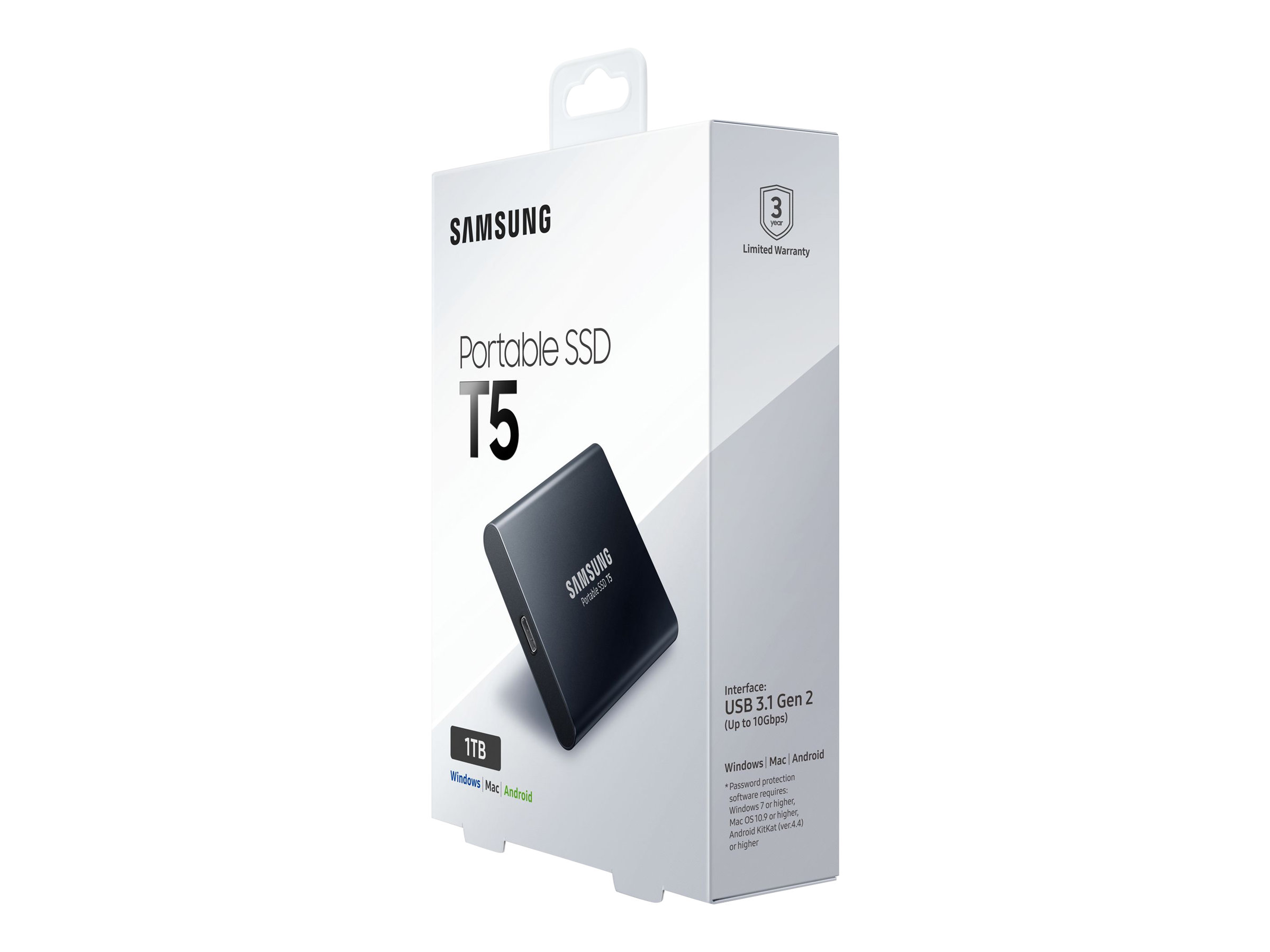 USB 3.1 External SSD 1TB Rose Gold MU-PA1T0G/WW Samsung T5 Portable SSD 