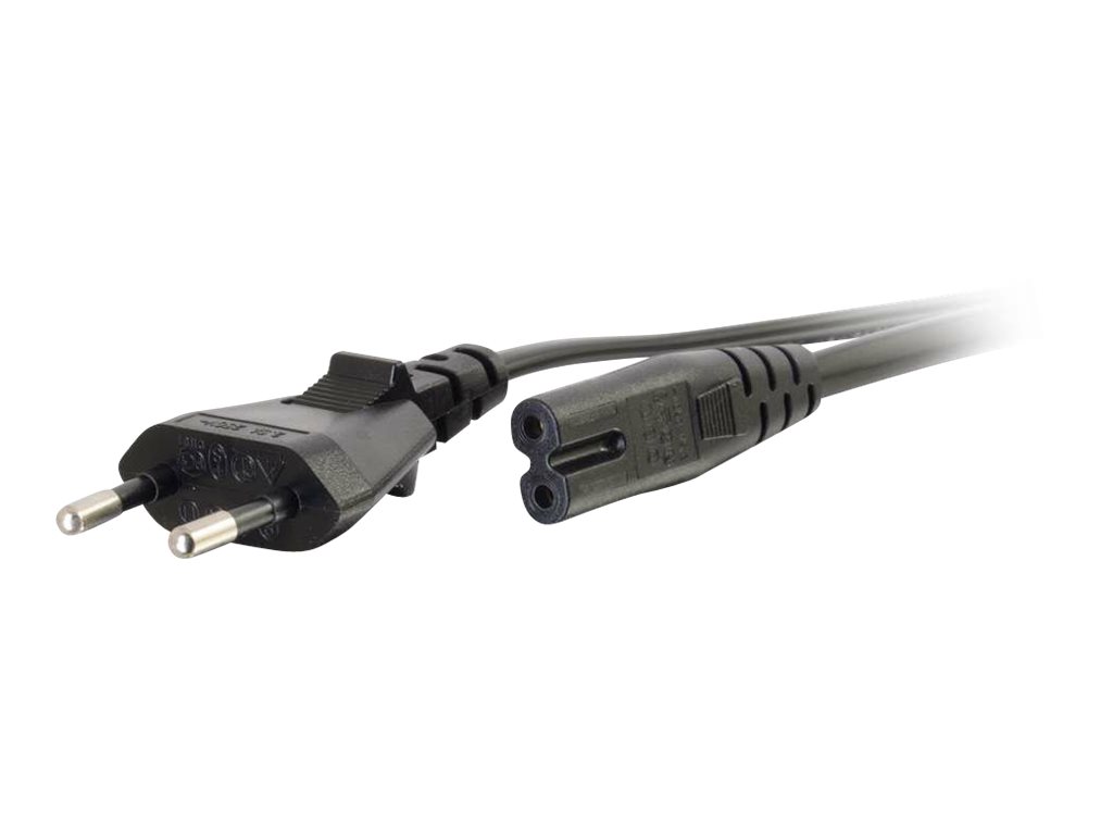 C2G Non-Polarised Power Cord - elektrický kabel - power IEC 60320 C7 do power CEE 7/7 - 2 m – foto 2
