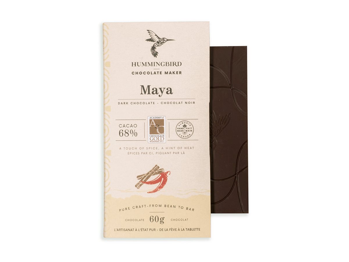 Hummingbird Chocolate Maker Maya Dark Chocolate Bar - 60g