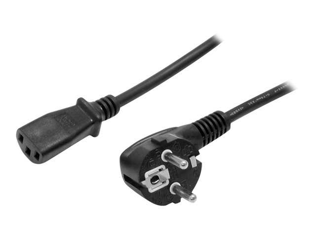 Image of StarTech.com 2m (6ft) Computer Power Cord, 18AWG, EU Schuko to C13 Power Cord, 10A 250V, Black Replacement AC Cord, TV/Monitor Power Cable, Schuko CEE 7/7 to IEC 60320 C13 Power Cord - PC Power Supply Cable - power cable - power IEC 60320 C13 to power CEE