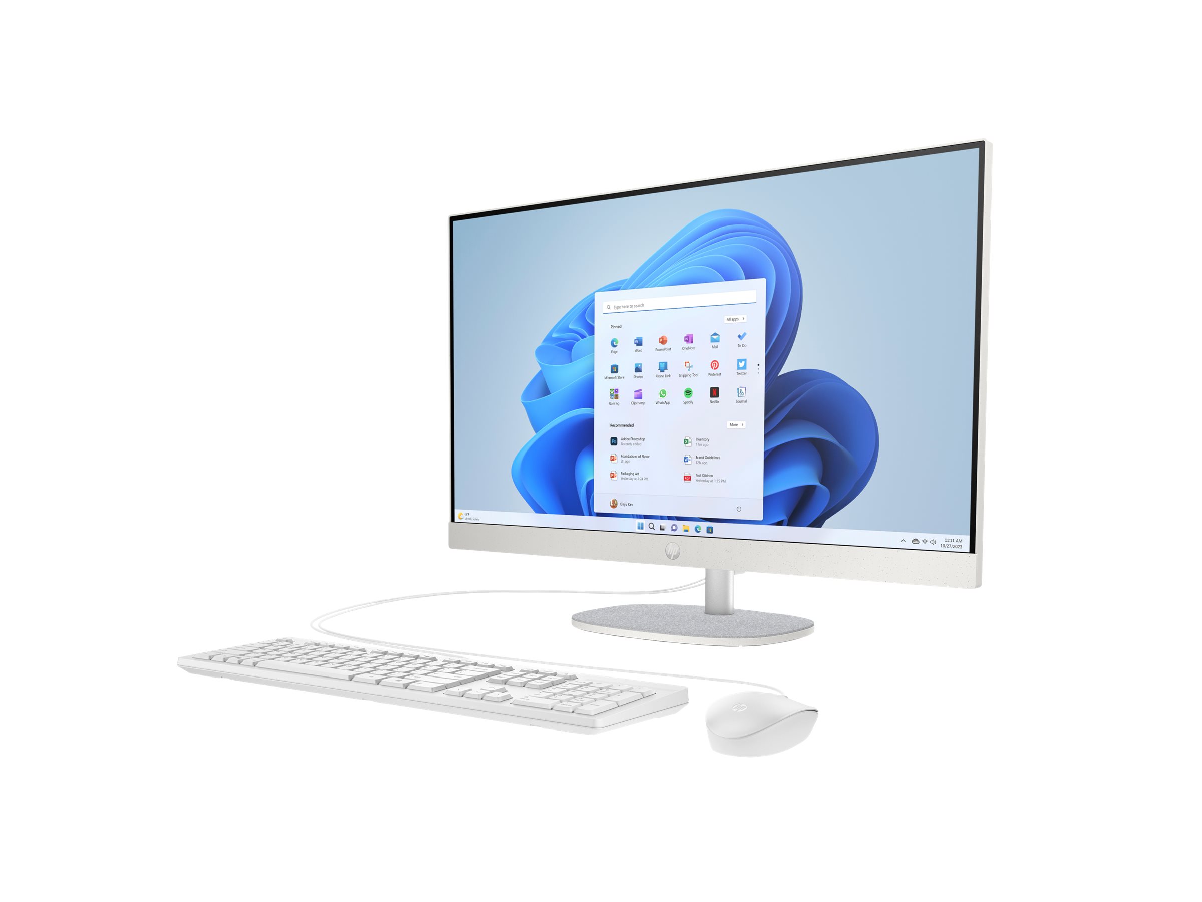 HP 27-cr0000a all-in-one Ryzen 7 7730U 2 GHz 16 GB SSD 512 GB LED Usage / lifestyle Close-up 72140