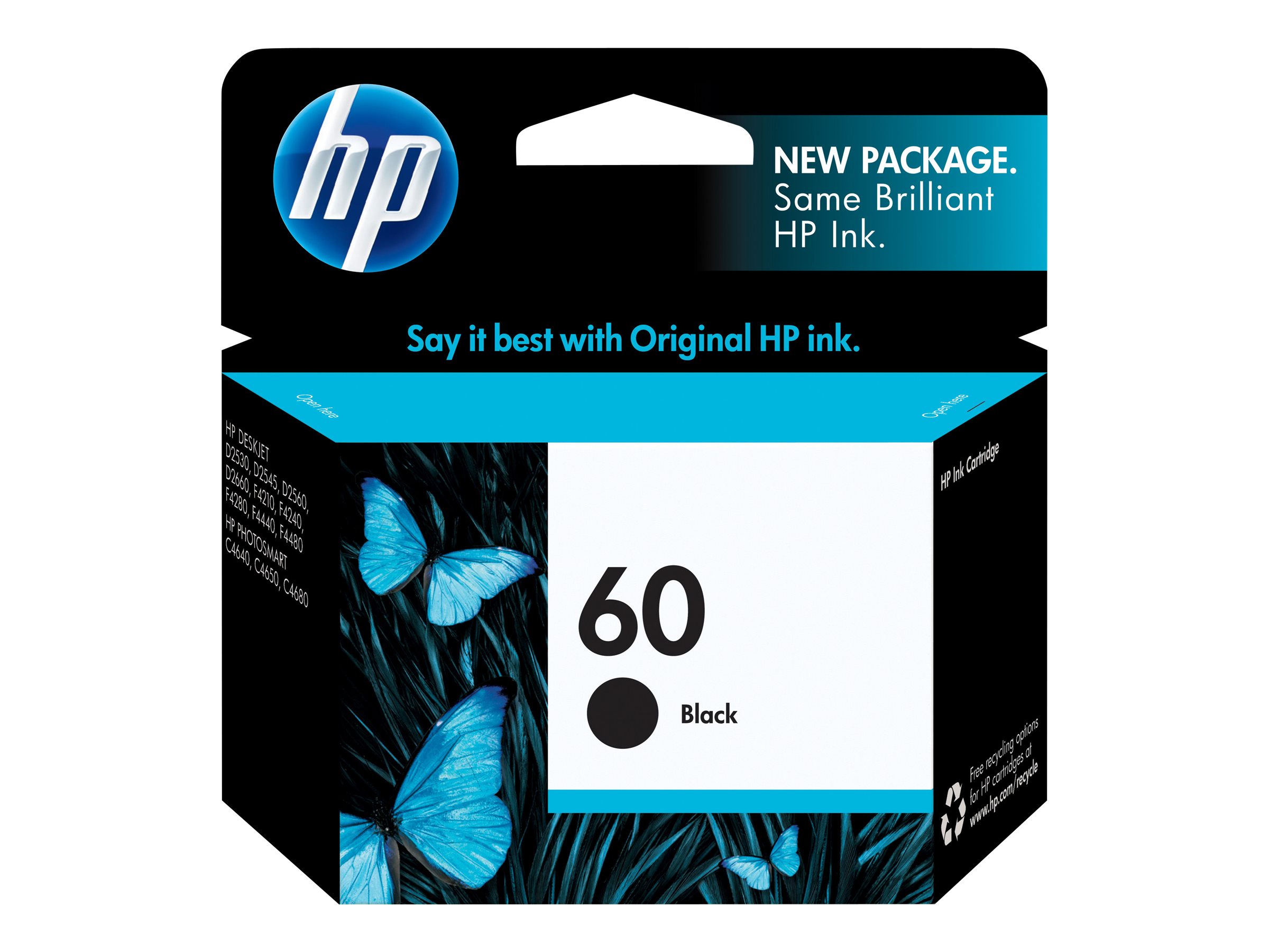 HP 60 Ink Cartridge - Black - CC640WN