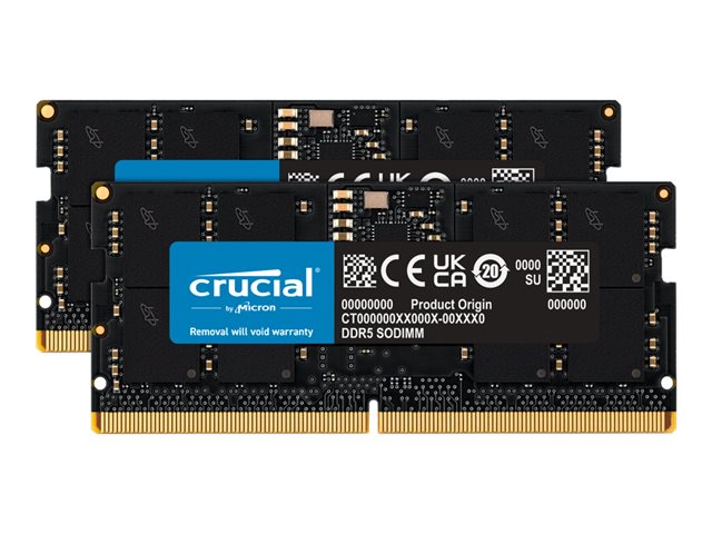 Crucial Ddr5 Kit 32 Gb 2 X 16 Gb So Dimm 262 Pin 5600 Mhz Pc5 44800