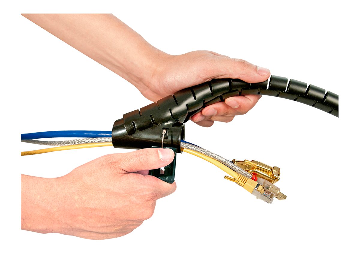 LINDY Spiral Cable Tidy - Flexible Kabelleitung - 5 m - Schwarz
