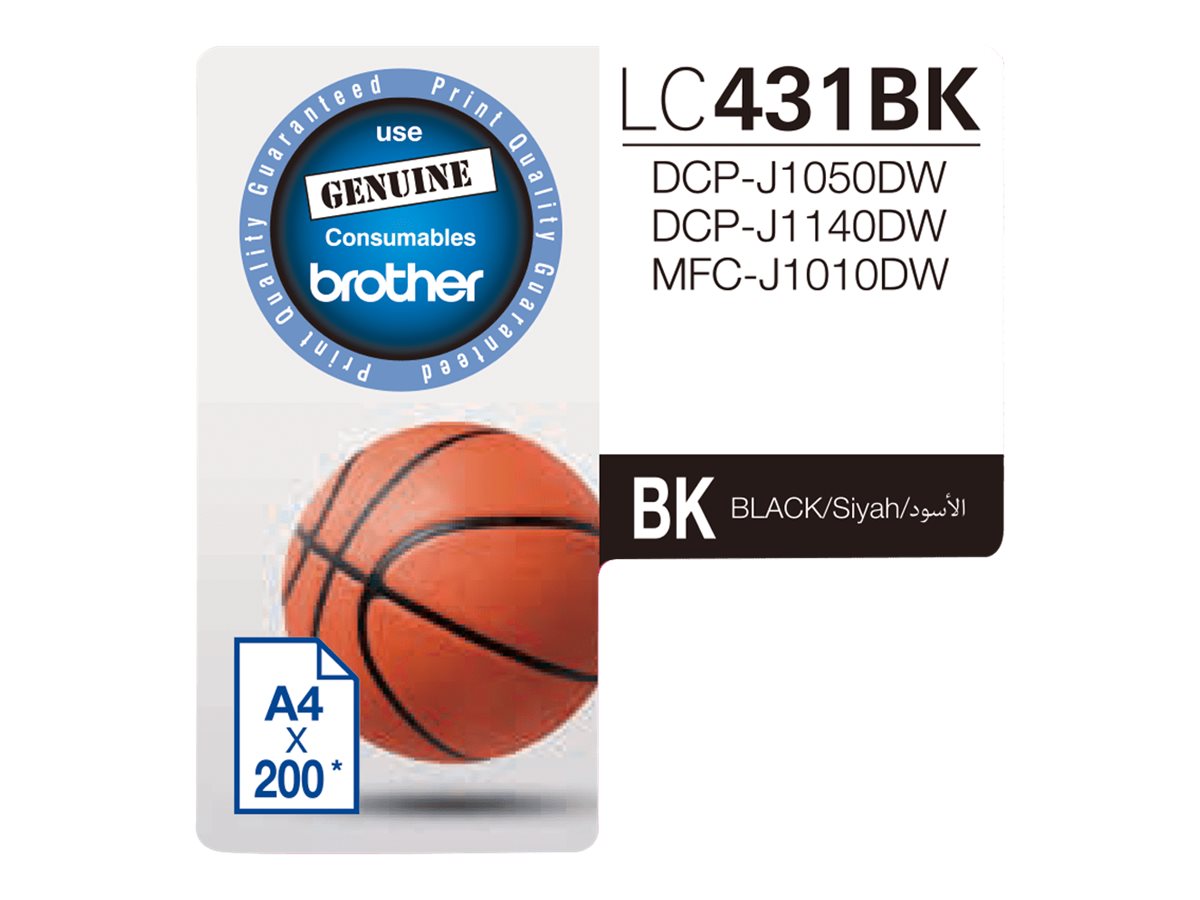 Brother LC431BK black original ink Package view Front 80520