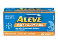 Aleve Back & Body Pain Liquid Filled Capsules - 220mg - 20s