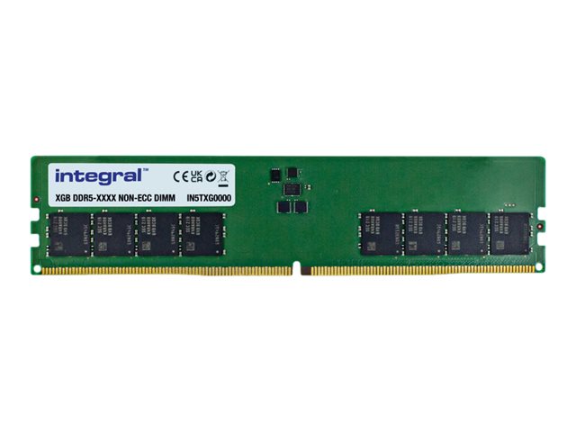 Integral Ddr5 Module 8 Gb Dimm 288 Pin 4800 Mhz Pc5 38400 Unbuffered