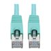 Eaton Tripp Lite Series Cat6a 10G Snagless Shielded STP Ethernet Cable (RJ45 M/M), PoE, Aqua, 15 ft. (4.57 m)