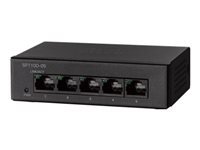 Cisco Small Business SF110D-05 - Switch - unmanaged - 5 x 10/100 - desktop, wall-mountable - DC power