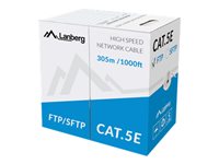 Lanberg CAT 5e Foldet uskærmet snoet par (F/UTP) 305m Bulkkabel Pantone cool gray 5C