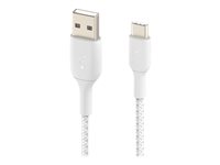 BELKIN Câble tressé USBA USBC 0.15m blan