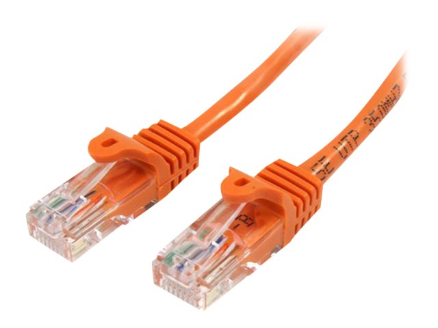 Image of StarTech.com 1m Orange Cat5e / Cat 5 Snagless Patch Cable - patch cable - 1 m - orange