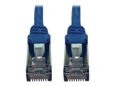 Eaton Tripp Lite Series Cat6a 10G Snagless Shielded Slim STP Ethernet Cable (RJ45 M/M), PoE, Blue, 7 ft. (2.1 m)