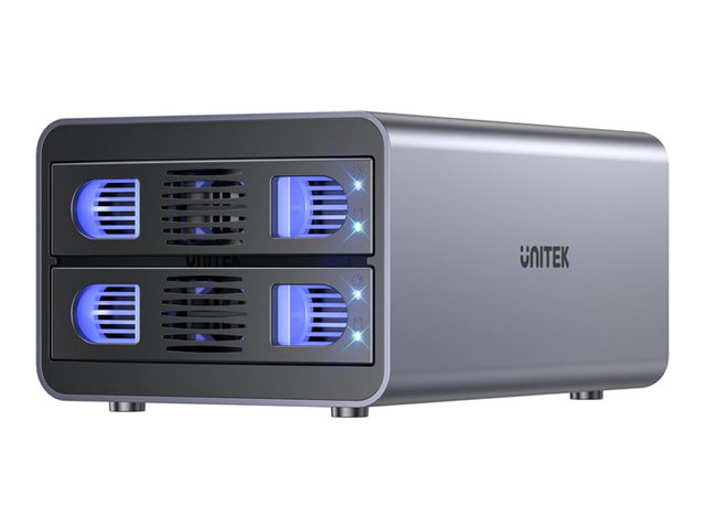 Unitek S1308A storage enclosure SATA 6Gb/s USB Product shot Right-angle 79400