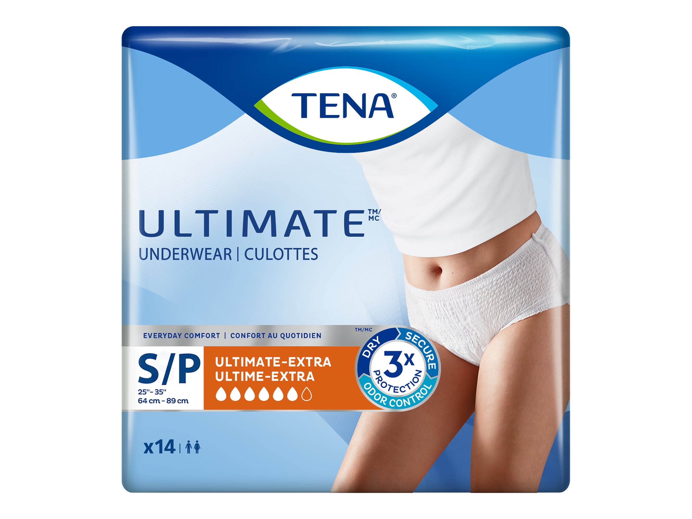 TENA Ultamate Incontinence Underwear - Small - 14s