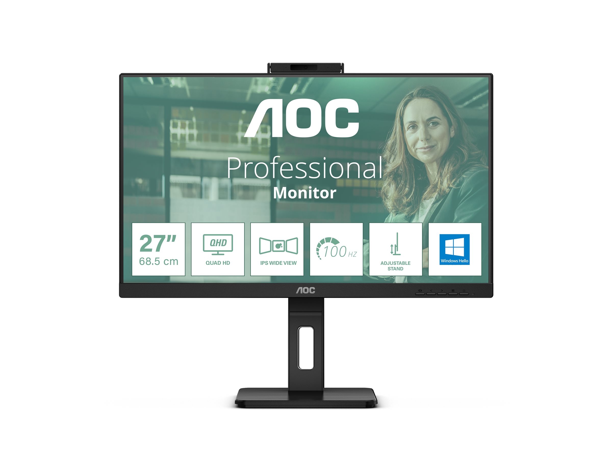 An image of AOC Pro-line Q27P3CW - LED monitor - QHD - 27"