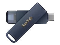 SanDisk Phone Drive 256GB USB-C / Apple Lightning USB stick Blå