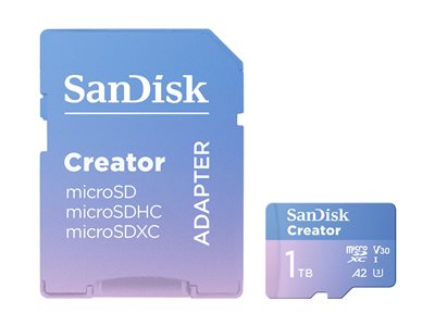 SanDisk Creator - Flash memory card (microSDXC to SD adapter included)