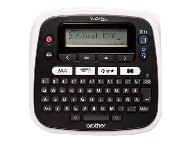 Brother P-Touch PT-D200BWVP - Beschriftungsger?t - s/w - Thermotransfer - Rolle (1,2 cm) - 180 dpi
