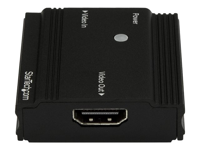 StarTech.com Amplificateur de signal HDMI - Extendeur HDMI - Booster HDMI - Repeteur de signal video - 4K 60 Hz - Prolongateur audio/video - HDMI - jusqu'a 35 m