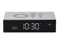 Lexon Flip Premium LCD Alarm Clock - Gunmetal - LR152A