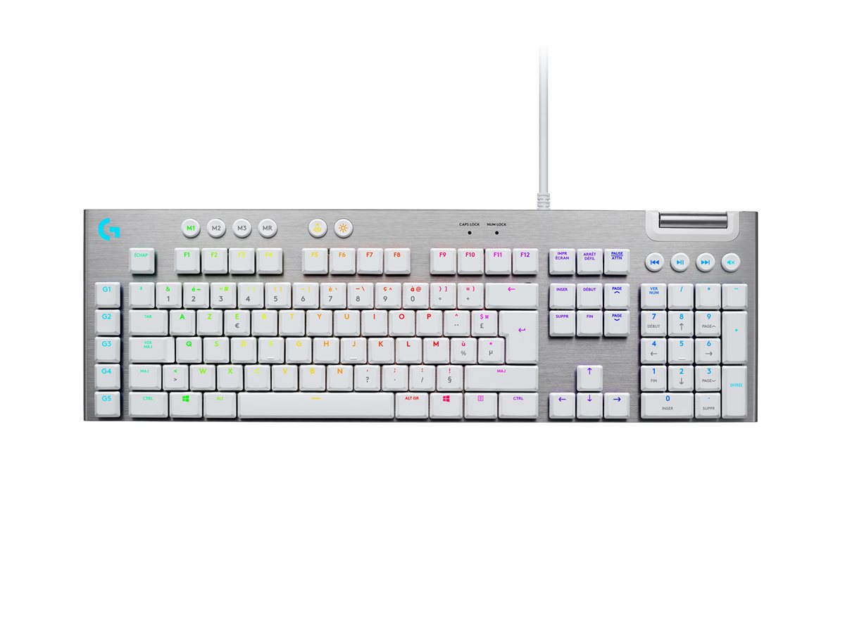 Logitech G G815 - klávesnice - AZERTY - francouzská - bílá Vstupní zařízení