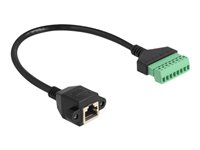 DeLOCK CAT 6 Ikke afskærmet parsnoet (UTP) 30cm Kabel til netværksadapter Sort/grøn